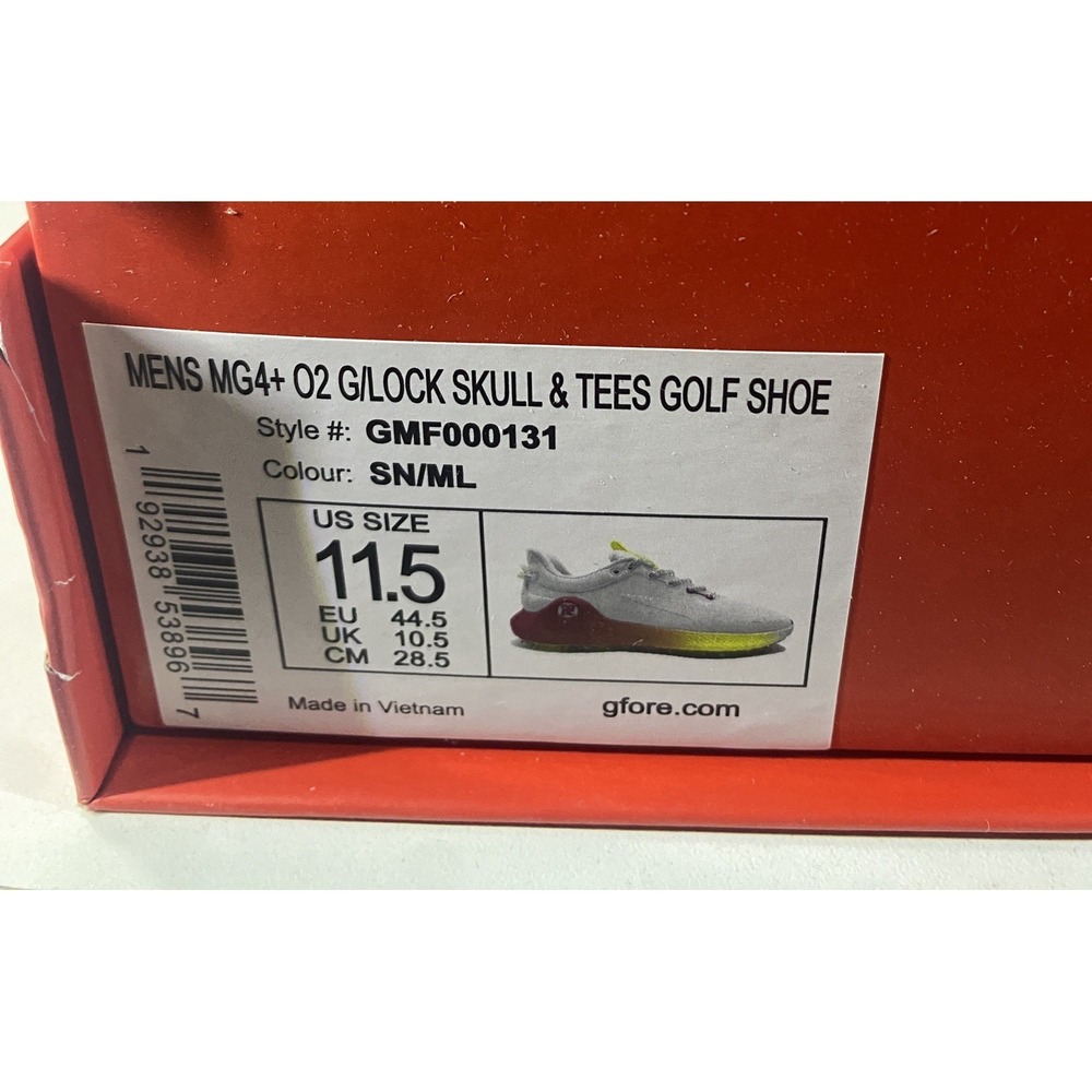NEW G/FORE MG4+ O2 G/LOCK Skull & Tees Golf Shoes (GMF000131) US 11.5 / UK 10.5 - Picture 6 of 8